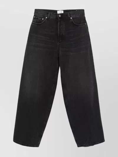 Haikure Wide-leg Faded Jeans With Belt Loops