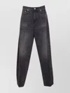Haikure Wide Leg Five Pocket Trousers With Patch In Gray
