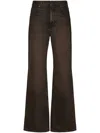 Haikure Wide-leg High-waist Jeans In Rich Dark Hue In Brown