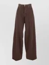 Haikure Wide-leg High Waist Trousers In Brown