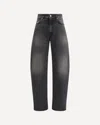 Haikure Wide-leg Denim Trousers With Medium Waist In Black