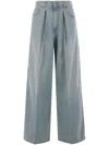 Haikure Wide-leg Candy Jeans In Light Blue In Emerald Light Blue