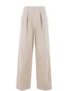 Haikure Candy Cotton Mid-rise Wide-leg Pants In Neutrals
