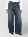 Haikure Wide-leg Jeans Washed Effect In Blue