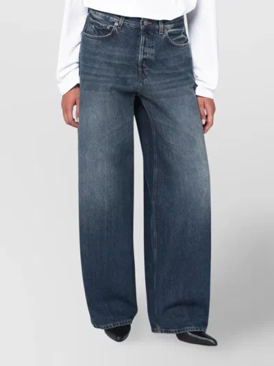 HAIKURE WIDE-LEG JEANS WASHED EFFECT