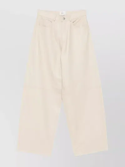 HAIKURE WIDE LEG LEATHER TROUSERS WITH BELT LOOPS