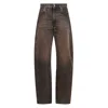 Haikure Wide-leg Tapered Jeans In Brown