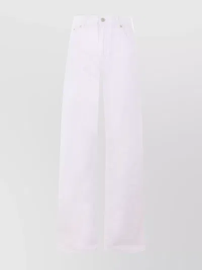 Haikure Wide Leg Trousers With Front And Back Pockets In White