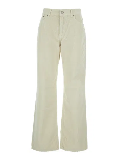 Haikure Wide-leg Corduroy Trousers In Neutral