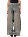 Haikure Wide-leg Patch Pocket Jeans In Pattern