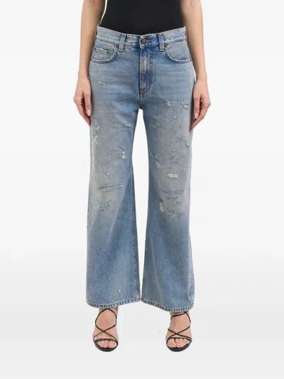 Haikure Winny Broken Celestial Pants In Light Blue