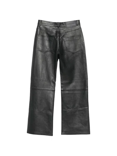 Haikure Winny Leather Pants With Five Pockets In Black