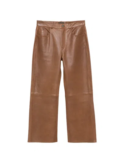 Haikure Winny Leather Trousers In Brown