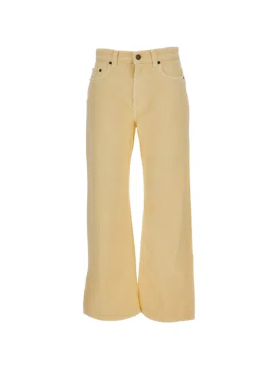 Haikure Winny Twill Wide-leg Jeans In Brown