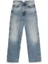 Haikure Winona Faded Effect Denim Trousers In Blue