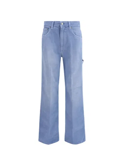 Haikure Winona Bull Faded-effect Hammer-loop Jeans In Blue