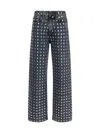 Haikure Winona Studded Relaxed Straight Leg Jeans In Blue Studded