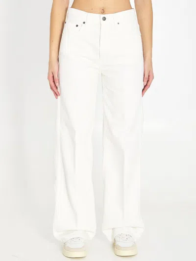 Haikure Winona Logo-patch Jeans In White