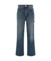 Haikure 'bethany' Blue Jeans With Logo Patch On The Rear In Blue