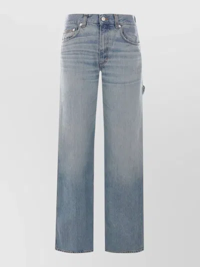 Haikure Winona Straight Leg Denim Pants In Blue