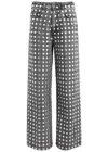 Haikure Winona Studded Relaxed Straight Leg Jeans In Black