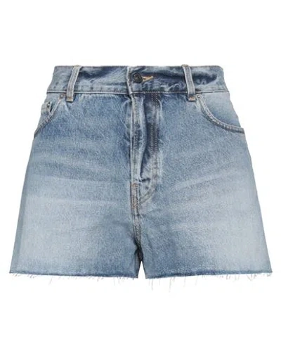 HAIKURE HAIKURE WOMAN DENIM SHORTS BLUE SIZE 26 COTTON