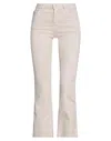 Haikure Woman Jeans Beige Size 27 Cotton, Polyester, Elastane