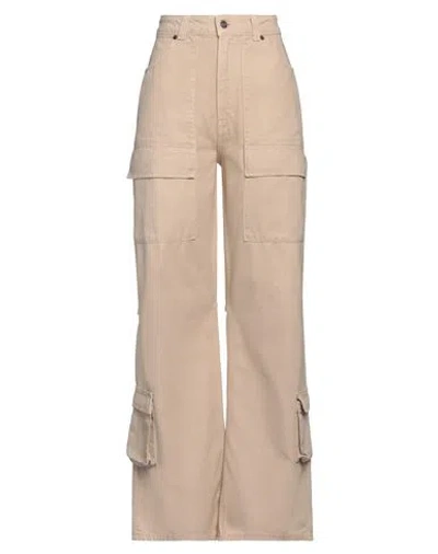 Haikure Woman Jeans Beige Size 30 Organic Cotton, Lyocell