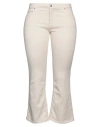 Haikure Woman Jeans Beige Size 32 Cotton, Elastomultiester, Elastane