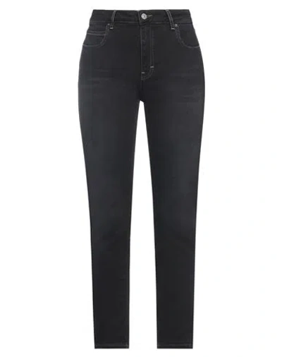 Haikure Woman Jeans Black Size 30 Cotton, Elastomultiester, Elastane