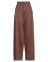 Haikure Woman Jeans Brown Size 28 Cotton, Lyocell In Brown