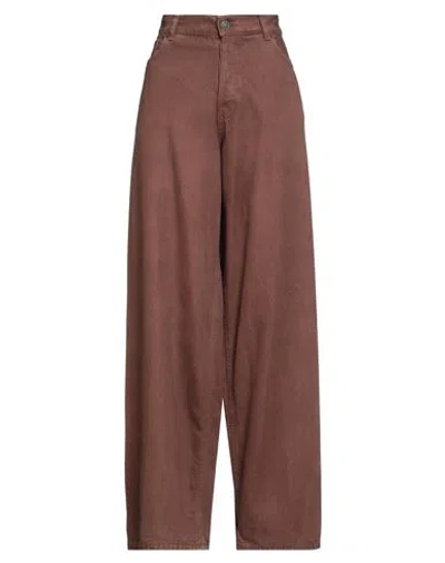 Haikure Woman Jeans Brown Size 26 Organic Cotton, Lyocell
