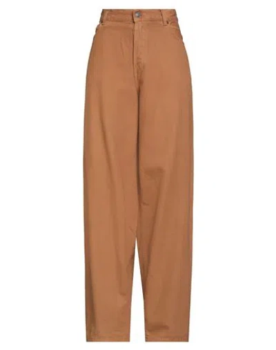 Haikure Woman Jeans Camel Size 27 Cotton, Lyocell In Brown