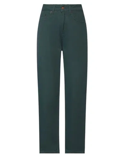 Haikure Woman Jeans Deep Teal Size 25 Cotton, Lyocell In Green