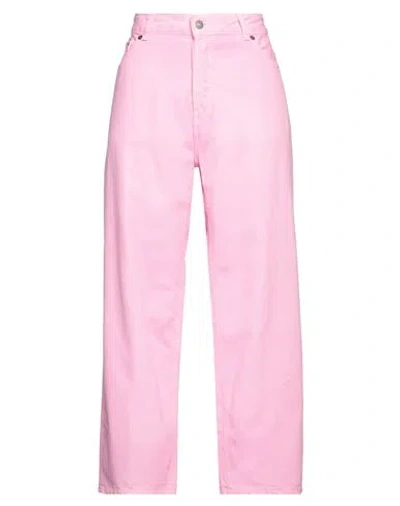 Haikure Woman Jeans Fuchsia Size 27 Organic Cotton, Lyocell In Pink