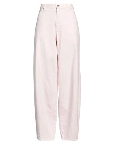 Haikure Woman Jeans Light Pink Size 27 Cotton, Linen