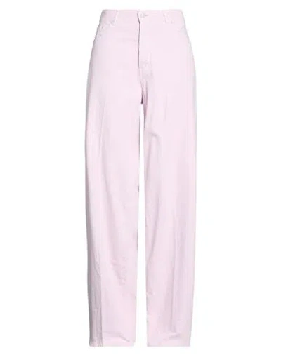 Haikure Woman Jeans Lilac Size 29 Cotton, Linen In Pink