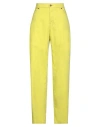 Haikure Woman Jeans Lime Green Size 26 Cotton, Linen