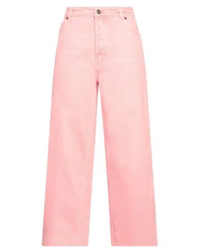Haikure Woman Jeans Salmon Pink Size 28 Cotton