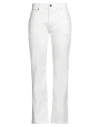 Haikure Woman Jeans White Size 30 Cotton, Elastane