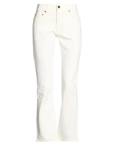 Haikure Woman Jeans White Size 30 Cotton, Elastane In Neutral