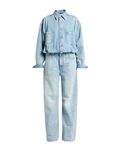 Haikure Woman Jumpsuit Blue Size L Cotton, Lyocell