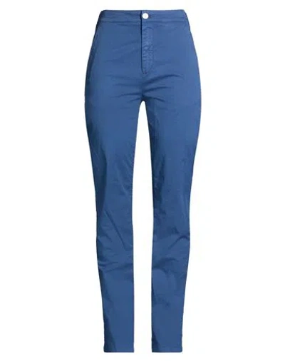 Haikure Woman Pants Blue Size 27 Cotton, Elastane