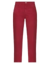 Haikure Woman Pants Brick Red Size 30 Cotton, Elastane