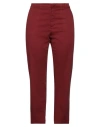 Haikure Woman Pants Brick Size 29 Cotton, Lycra, Elastane In Red