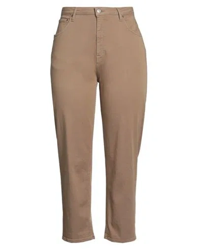 Haikure Woman Pants Camel Size 32 Cotton, Elastomultiester, Elastane In Beige