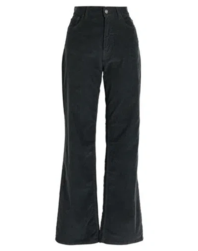 Haikure Woman Pants Charcoal Size 30 Cotton, Elastane In Black