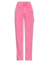 Haikure Woman Pants Fuchsia Size 30 Cotton, Recycled Cotton In Pink