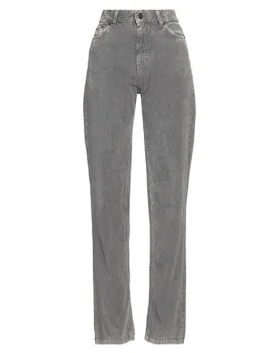 Haikure Woman Pants Grey Size 31 Cotton, Elastane