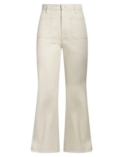 Haikure Woman Pants Ivory Size 27 Cotton, Elastane In White